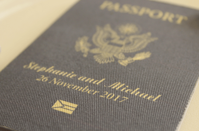 passport wedding invite
