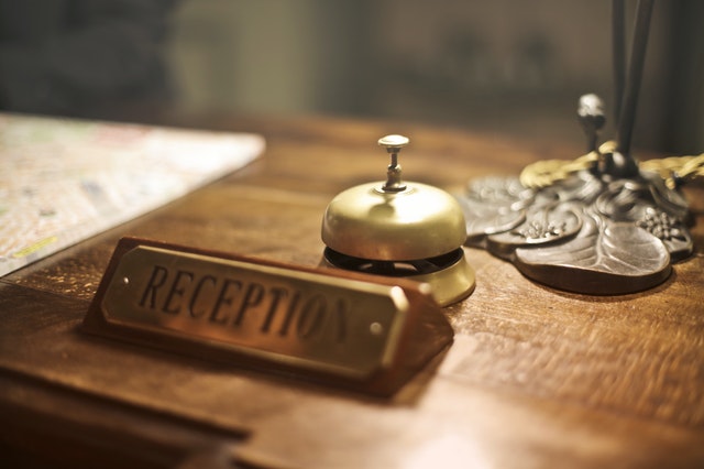 Reception bell in a hotel